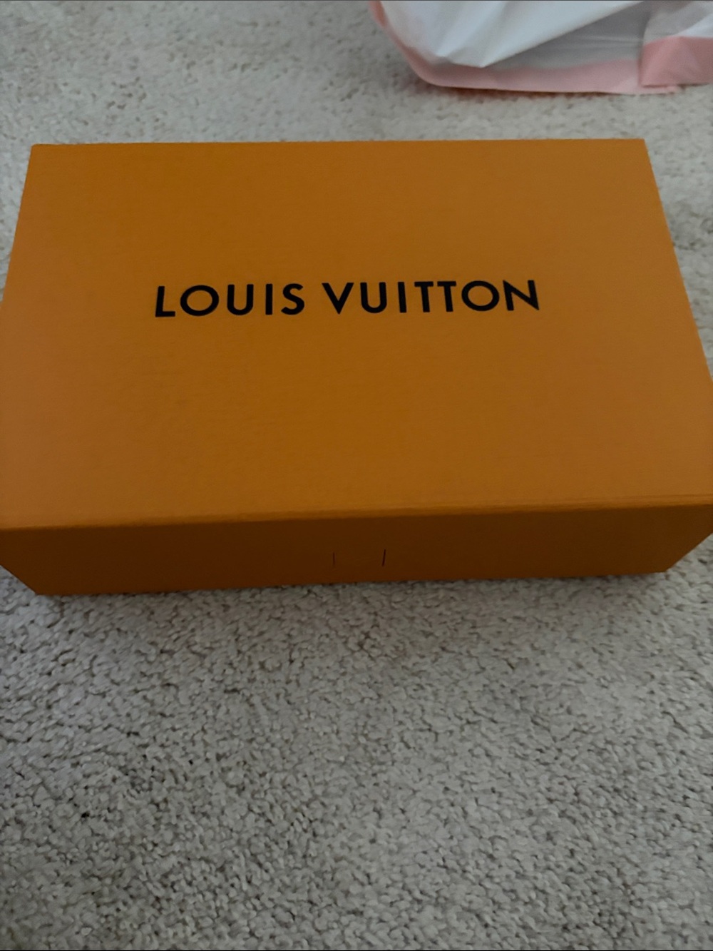 Louis Vuitton Orange Box with Black Logo